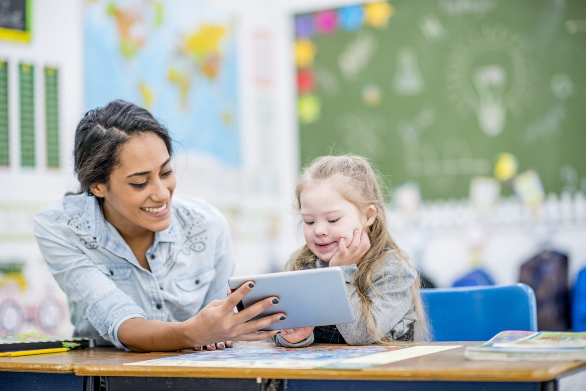 Child being tutored